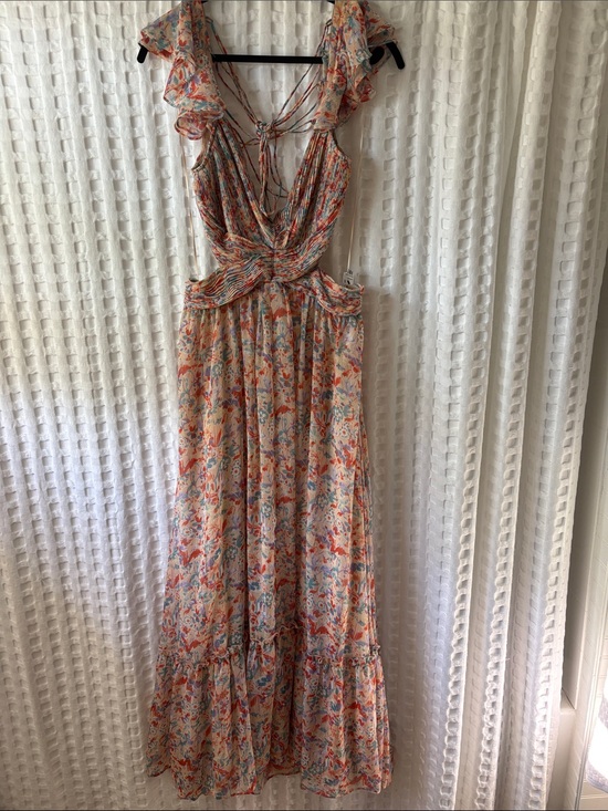 Astr Dresses & Skirts - Boho Floral Maxi Dress in Peach Multi